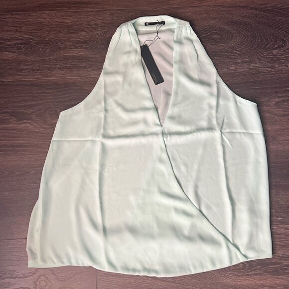 REVOLVE Krisa Surplice Front Racer Back Tank in Myth (Pale Mint Green) Large-NWT - Picture 9 of 16